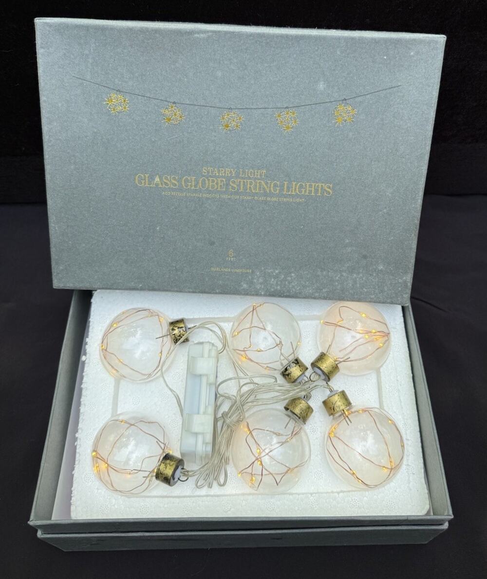 Restoration Hardware Starry Light Six 2 1/2” Filament Globe String Lights Tested